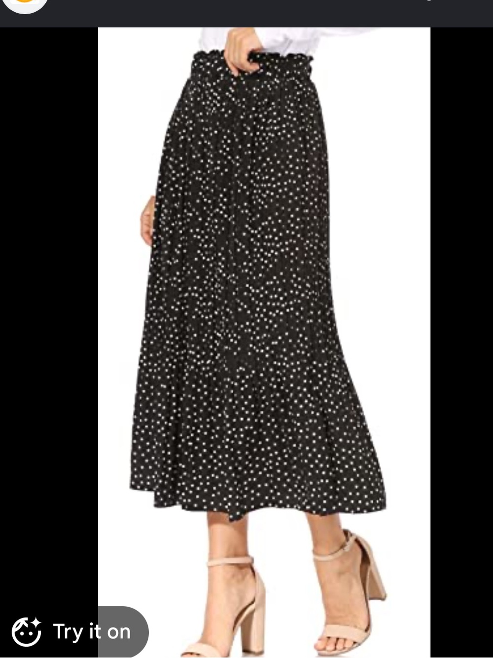 Simlu Polka-Dot Midi Skirt